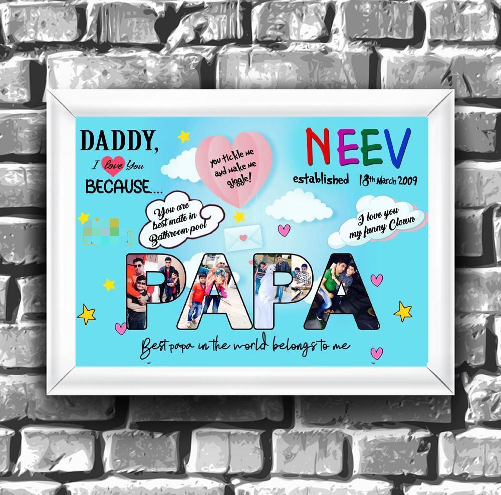 Personalised Father’s Day Wooden Frame