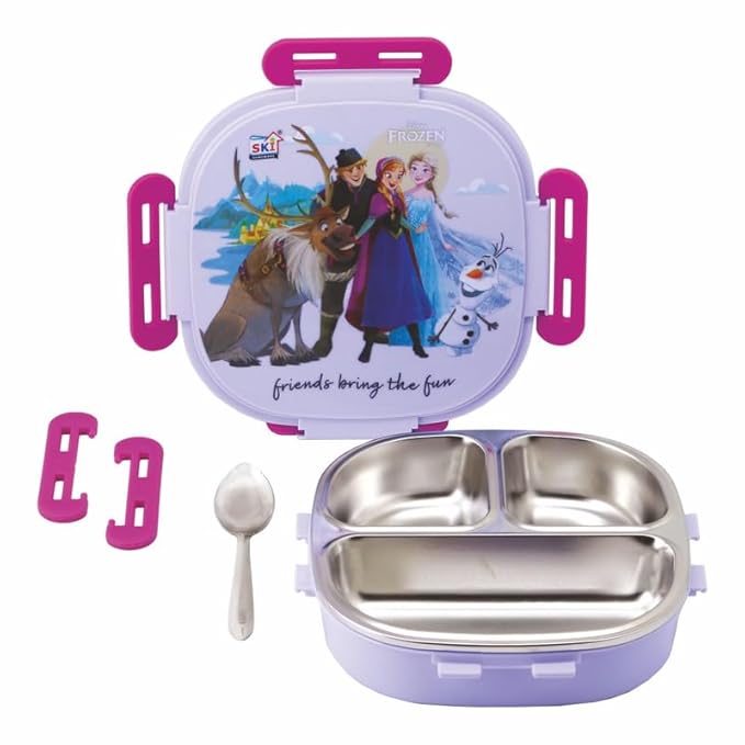 HOK Baker Insulated 3 Compartment Steel Lunch Box