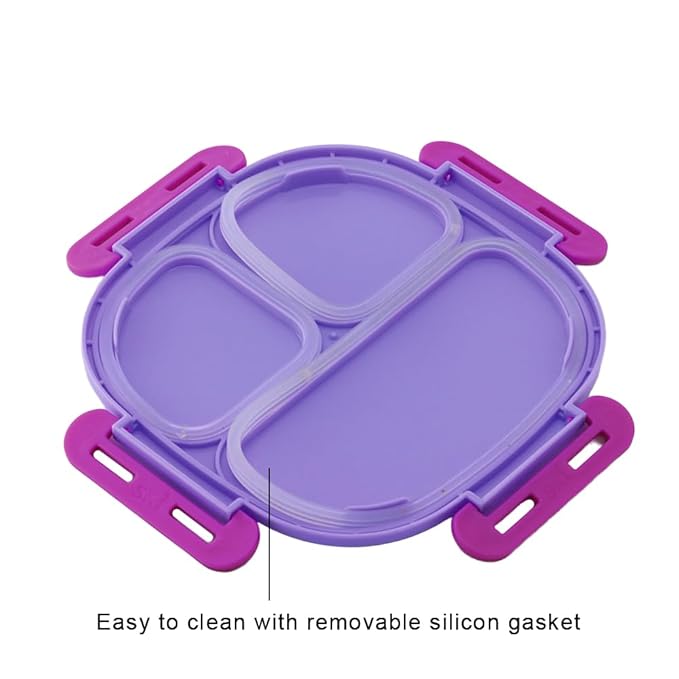 HOK Baker Insulated 3 Compartment Steel Lunch Box