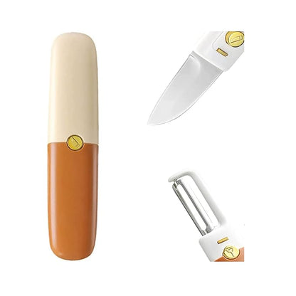 HOK 2in1 Knife and Peeler Multifunctional Set- Random Color (1pc)