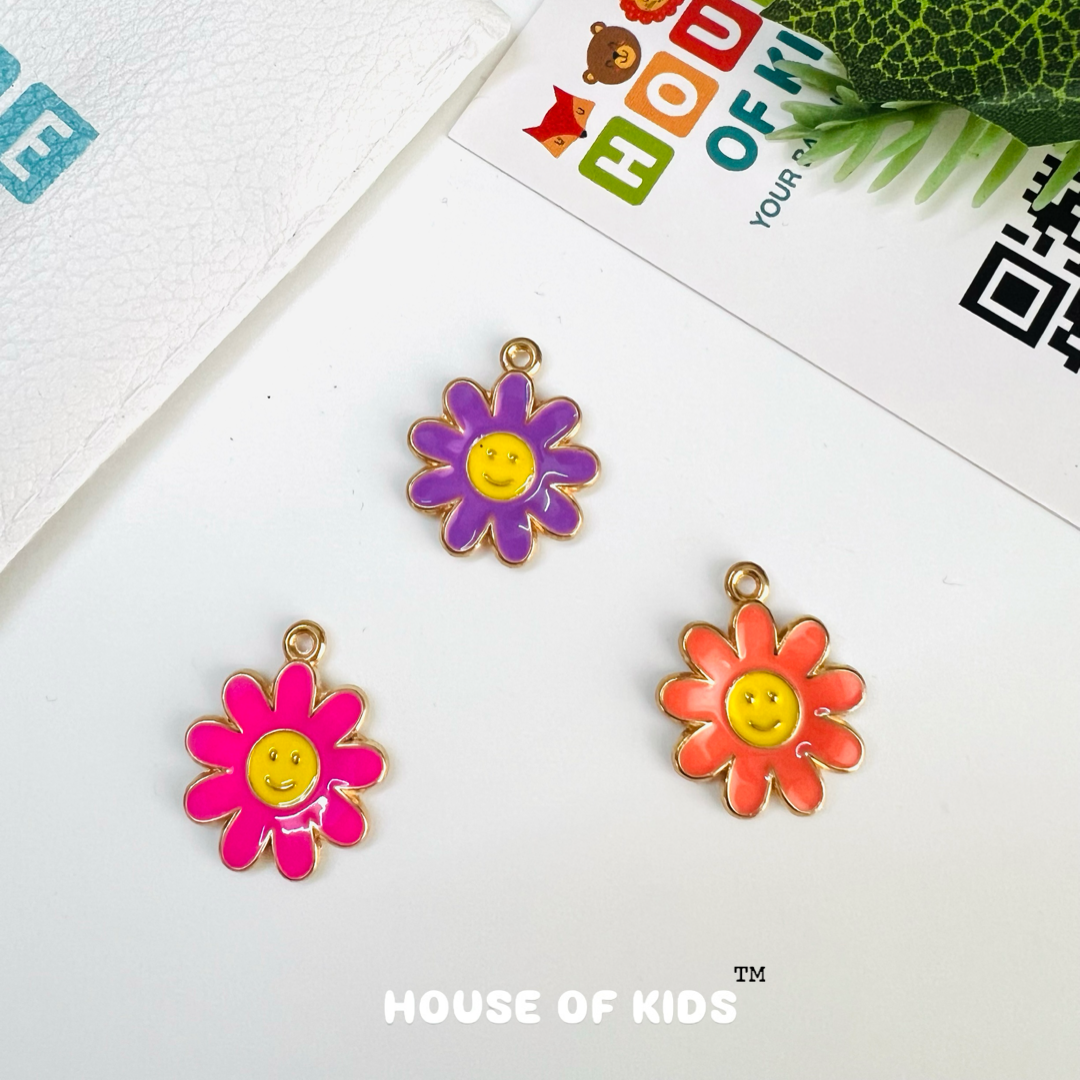 HOK Smiley Flower Charm - Get with Lobster Lock - 3 Colours