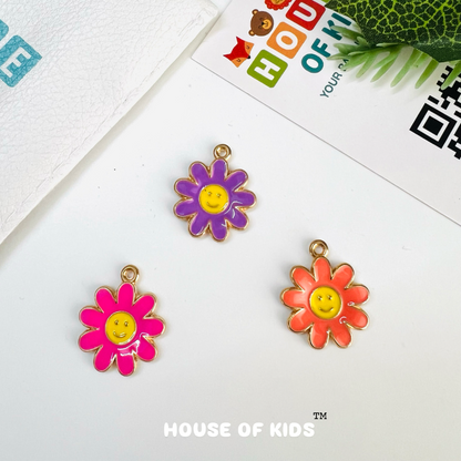 HOK Smiley Flower Charm - Get with Lobster Lock - 3 Colours