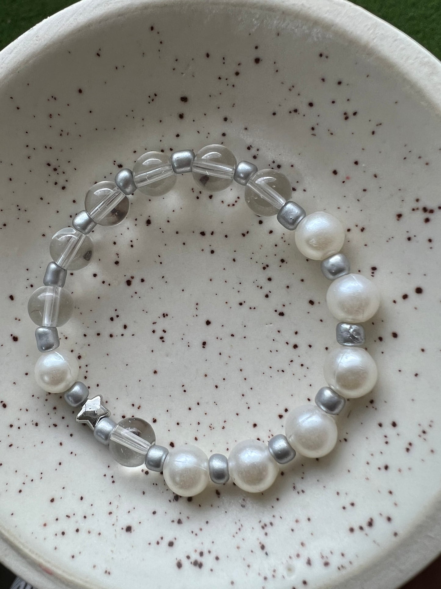 White Pearl Bead Bracelet