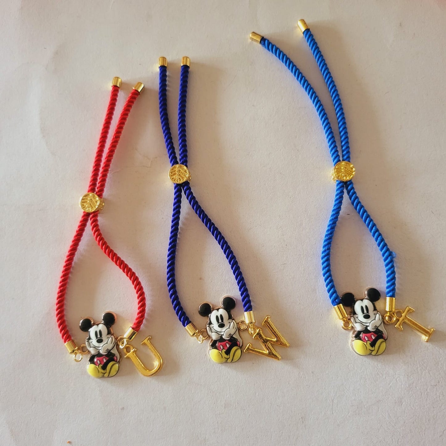 3d charms with Alphabet Rakhi Bracelet