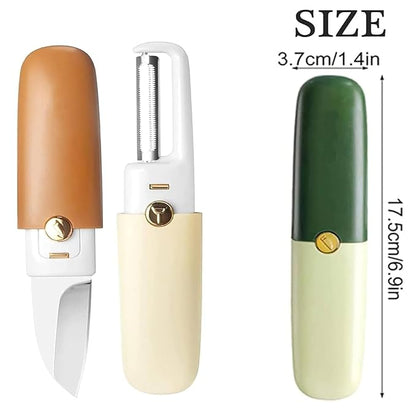 HOK 2in1 Knife and Peeler Multifunctional Set- Random Color (1pc)