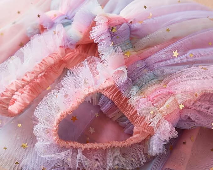 HOK Rainbow Mesh Party Dress