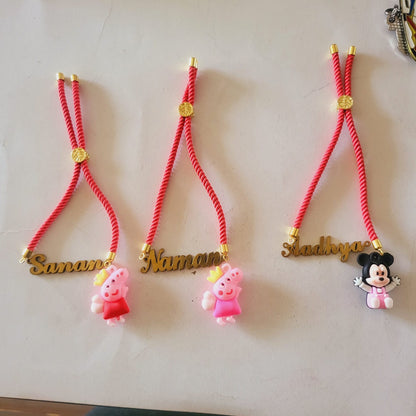 HOK Personalised Name Rakhi Bracelet with your favourite cartoon