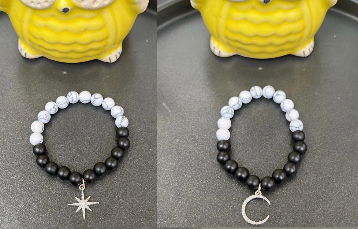 Star and Moon Couple Bracelet - Set of 2