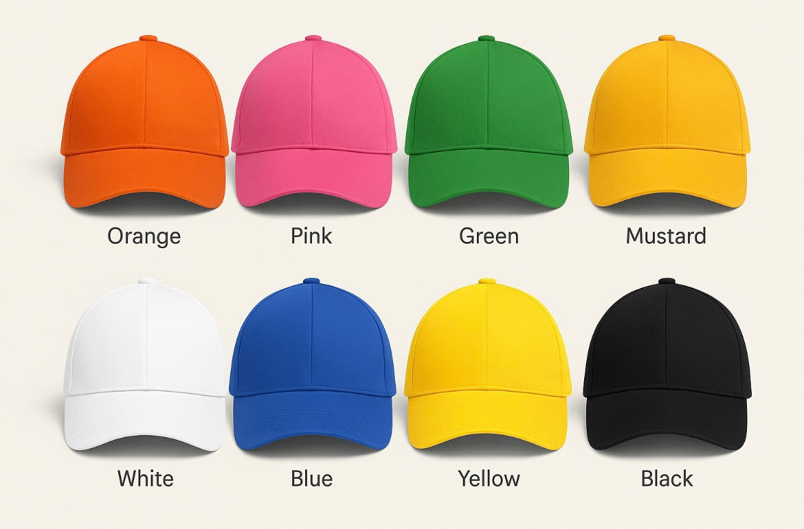 HOK Personalised Cap with Initial Gold Chenille Patches Letter Alphabet