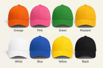 HOK Personalised Cap with Initial Gold Chenille Patches Letter Alphabet