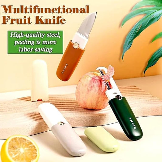 HOK 2in1 Knife and Peeler Multifunctional Set- Random Color (1pc)