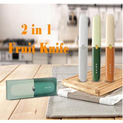 HOK 2in1 Knife and Peeler Multifunctional Set- Random Color (1pc)