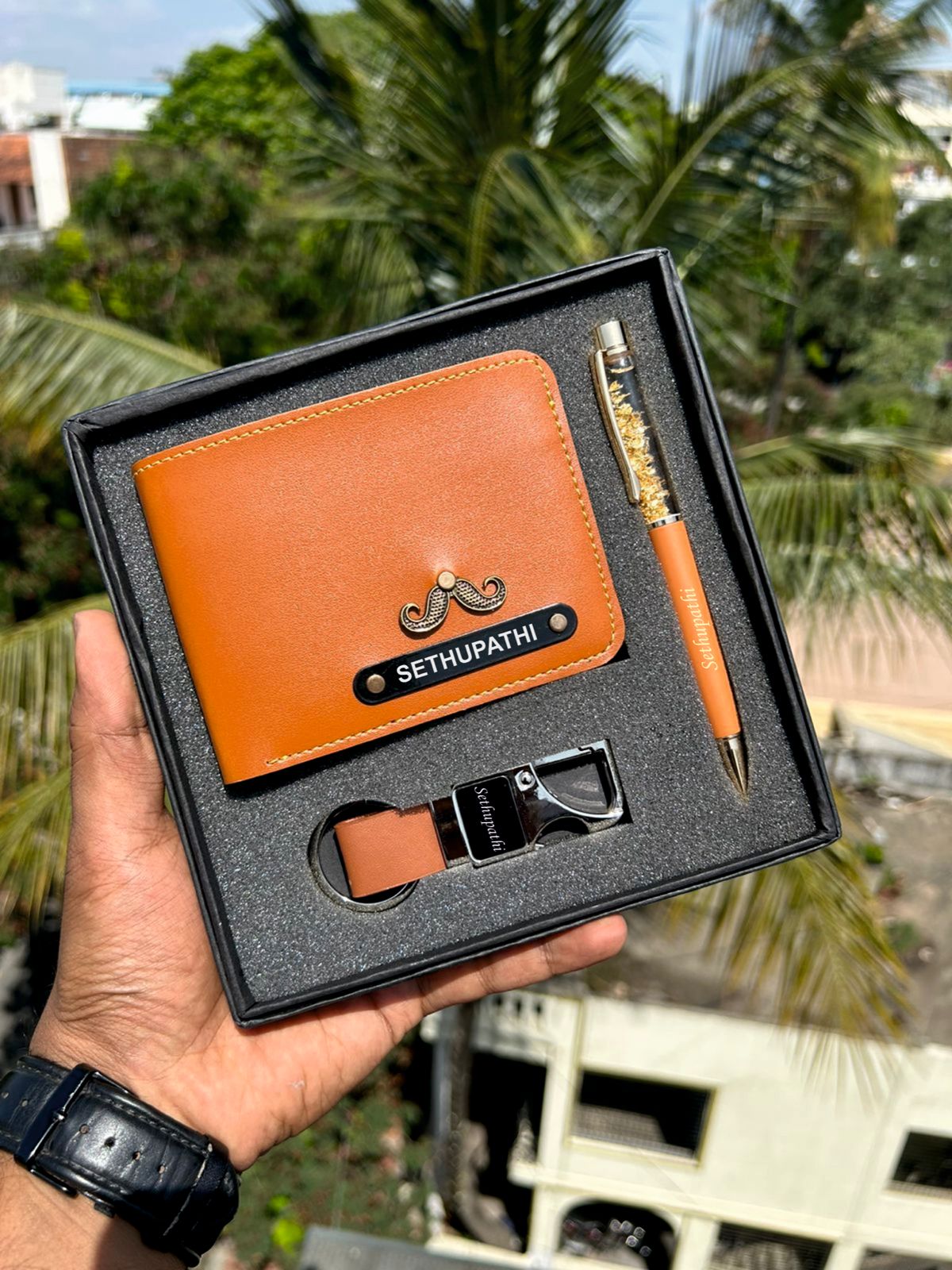 Personalised Combo of Wallet, Keychain and Pen - Father’s Day Special Gift