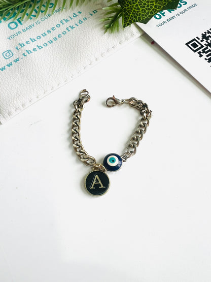 HOK Evil Eye Chain Bracelet with Initial