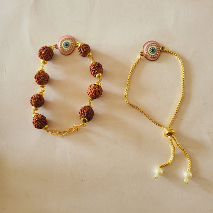 Couple Bracelet Rakhi - Set of 2