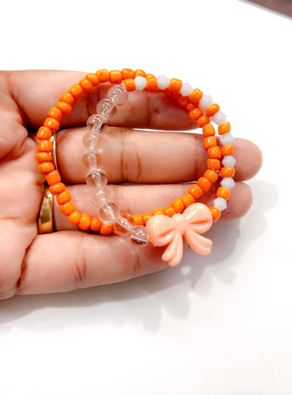 HOK Beautiful Bow Bracelet for Girls - Set of 2 pcs