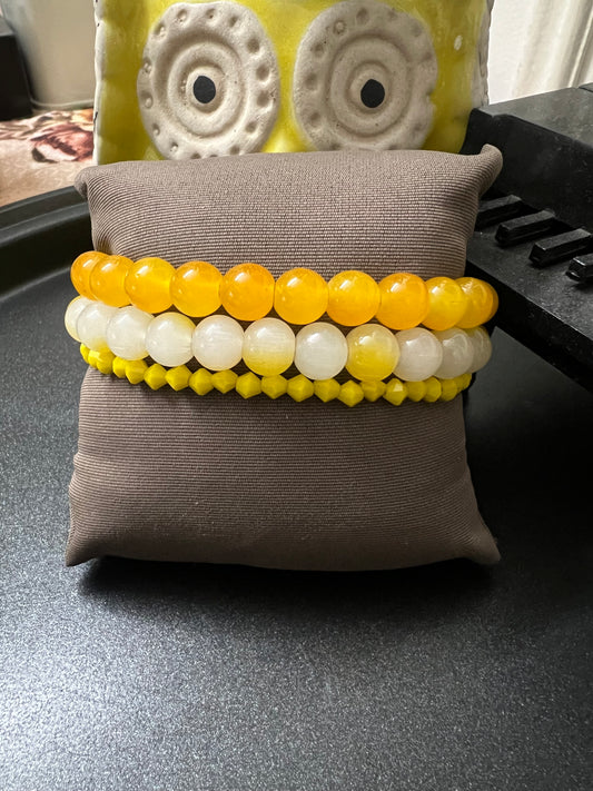 Yellow Stack Bracelet - Set of 3