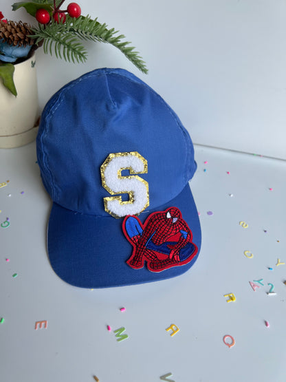 HOK Personalised Cap with Initial Gold Chenille Patches Letter Alphabet