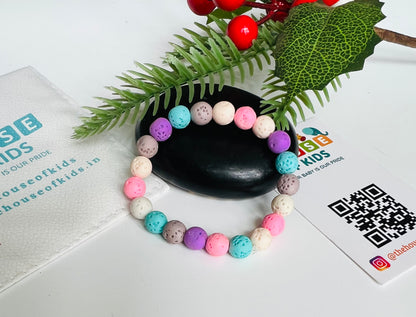 HOK Multicolour Lava Beads Bracelet