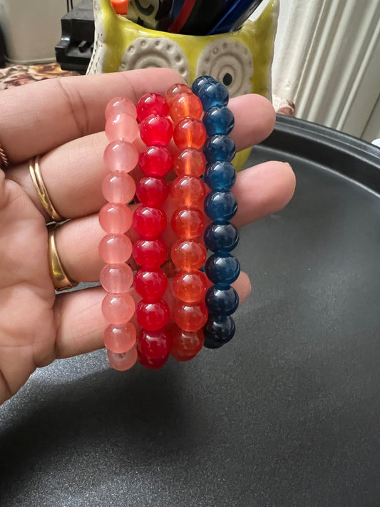 Glass Beads Bracelet - Set of 4