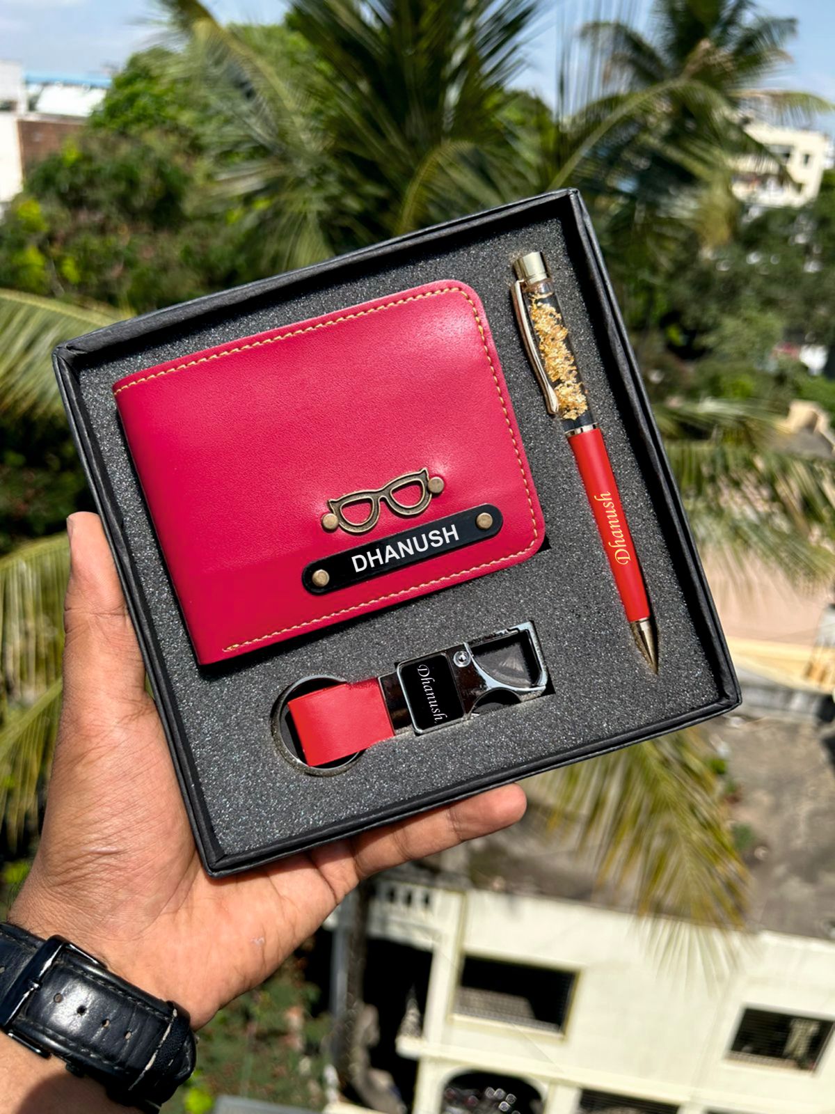 Personalised Combo of Wallet, Keychain and Pen - Father’s Day Special Gift