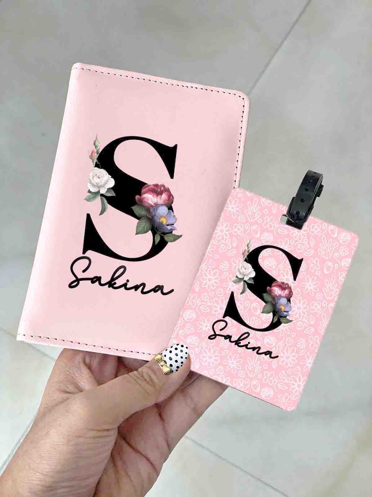 Personalised Passport Cover and Bag Tag Combo