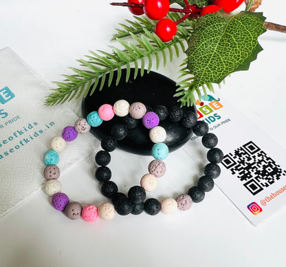 HOK Friendship Bracelets Lava Beads - set of 2