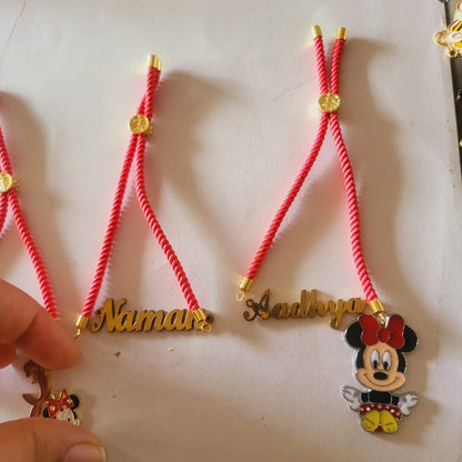 HOK Personalised Name Rakhi Bracelet with your favourite cartoon