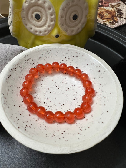 Orange Beads Bracelet - Stretchable (Perfect for Dailywear)