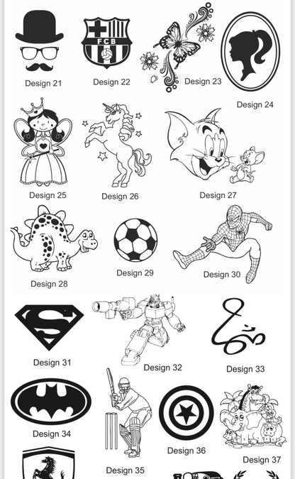 Personalised Baby Dinner Set - scope of name with cartoon character/baby picture