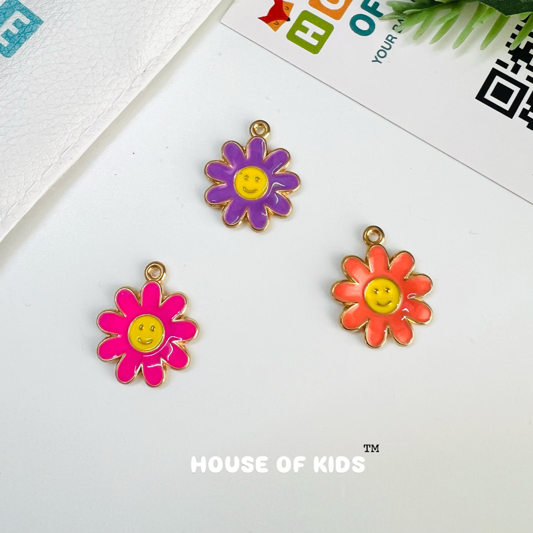 HOK Smiley Flower Charm - Get with Lobster Lock - 3 Colours