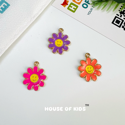 HOK Smiley Flower Charm - Get with Lobster Lock - 3 Colours