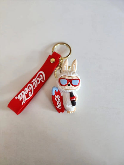 Keychain with Coca-Cola branding on a white background