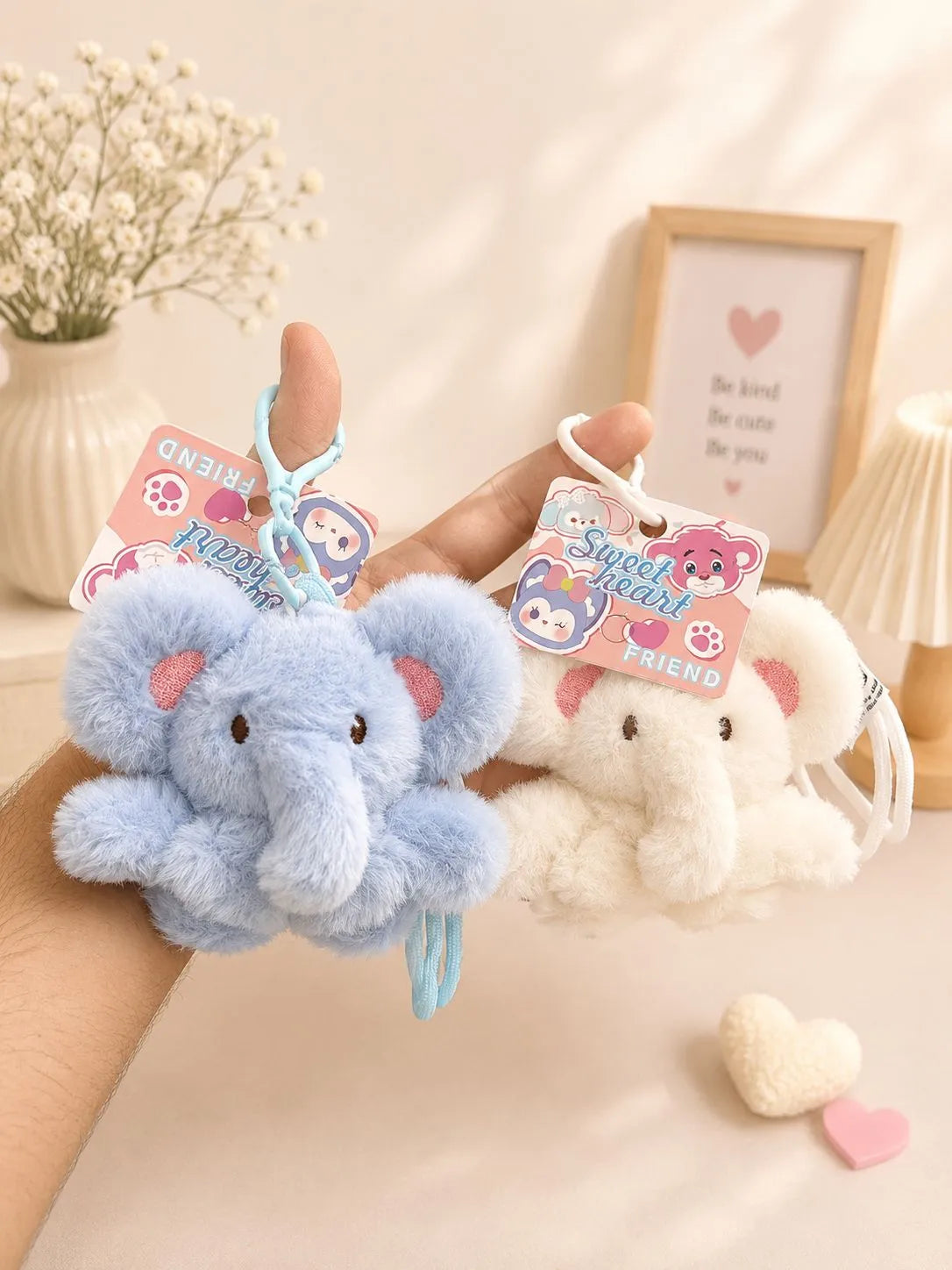 Cute Plush Elephant Keychain