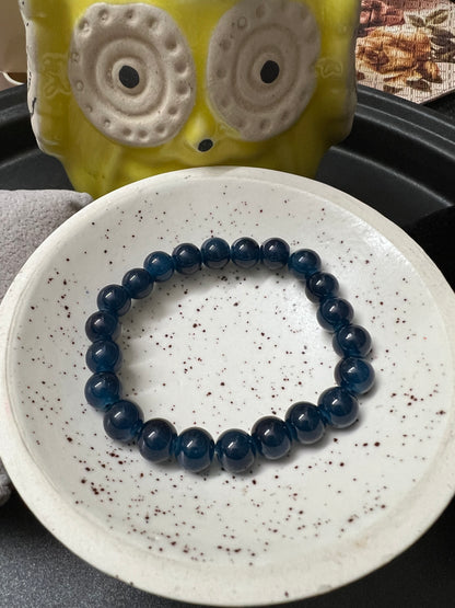 Dark Blue Beads Bracelet - Stretchable (Perfect for Dailywear)