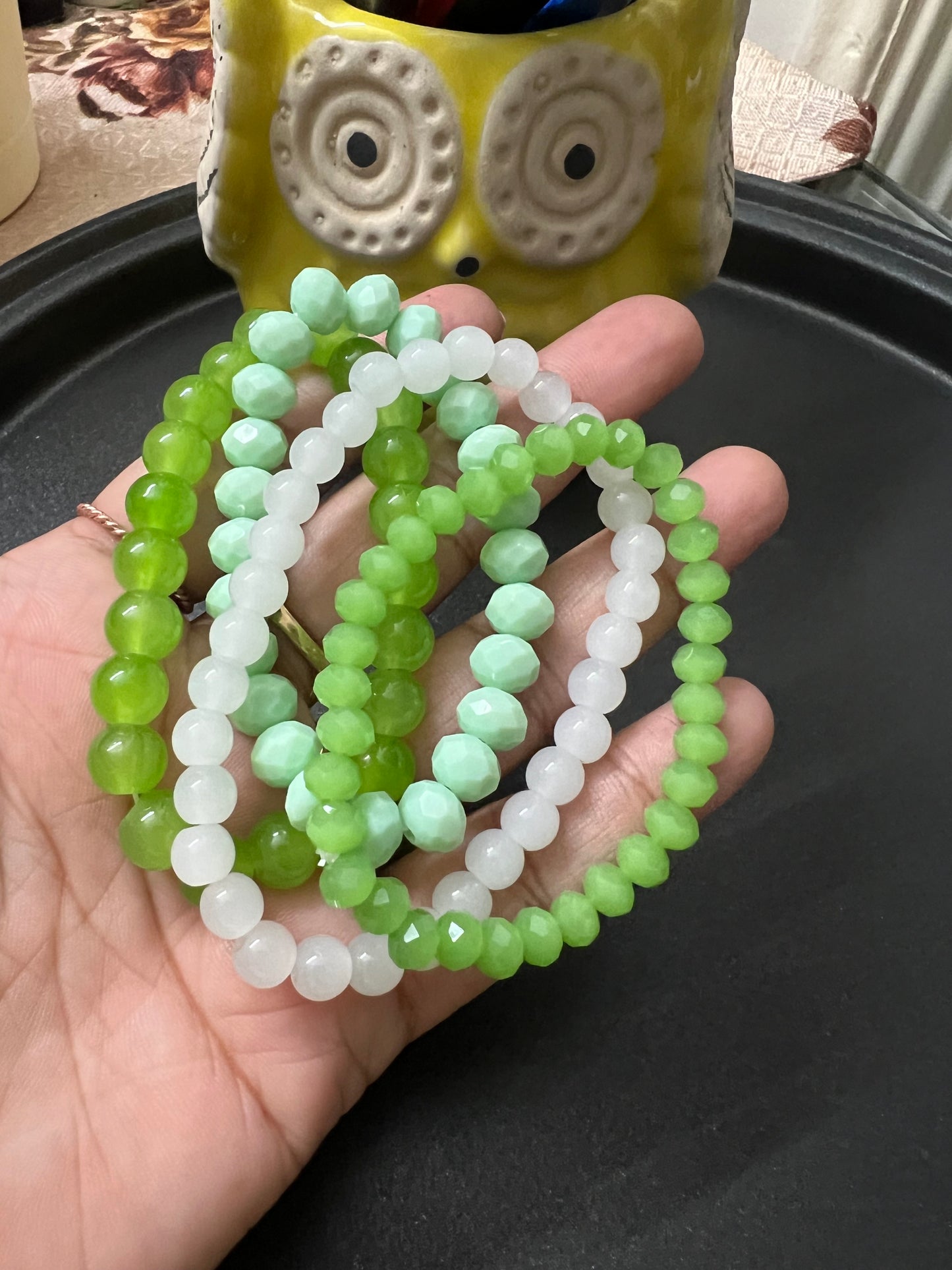 Green Stack Bracelet - Set of 4