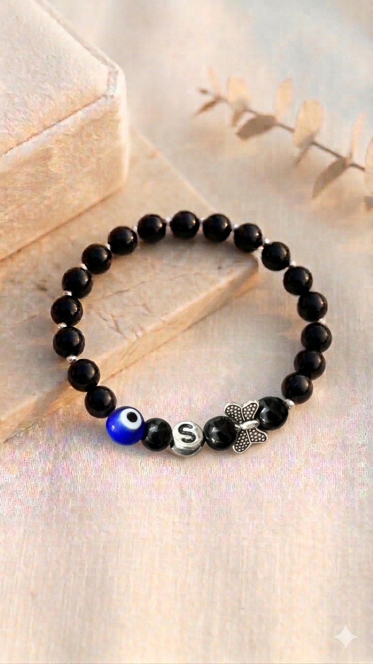 HOK Expertly Designed Unique Personalised Name Bracelet - Trending Nazariya Bracelet for all age groups - Enter Name, Charms in Textbox below Size Selection for Personalisation!