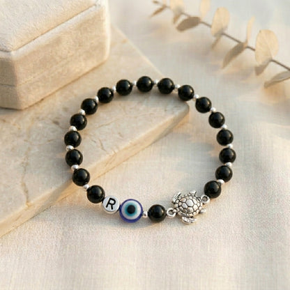 HOK Expertly Designed Unique Personalised Name Bracelet - Trending Nazariya Bracelet for all age groups - Enter Name, Charms in Textbox below Size Selection for Personalisation!