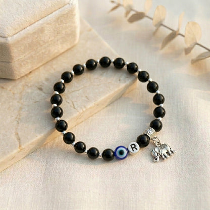 HOK Expertly Designed Unique Personalised Name Bracelet - Trending Nazariya Bracelet for all age groups - Enter Name, Charms in Textbox below Size Selection for Personalisation!