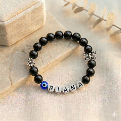 HOK Expertly Designed Unique Personalised Name Bracelet - Trending Nazariya Bracelet for all age groups - Enter Name, Charms in Textbox below Size Selection for Personalisation!