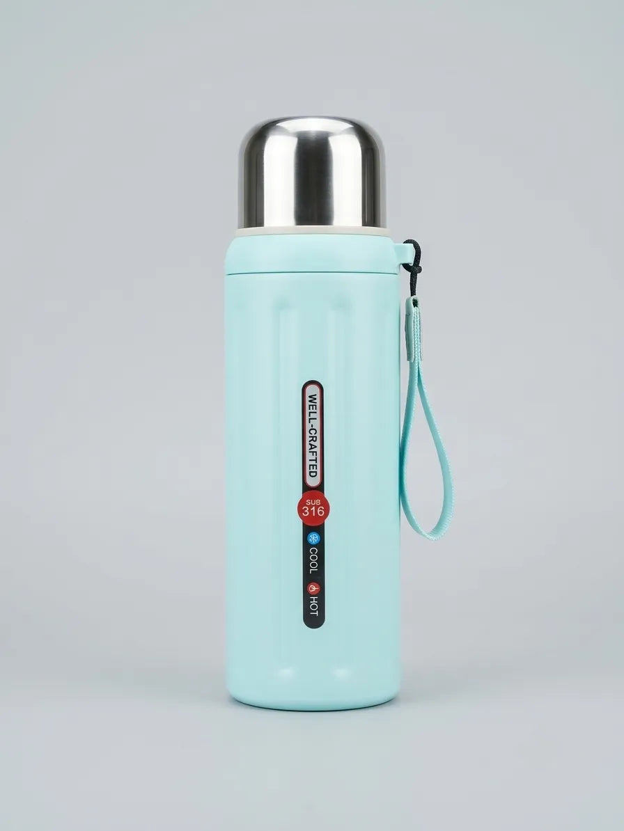 Double-Wall Vacuum Insulated Stainless Steel Thermos Flask Cum Water Bottle