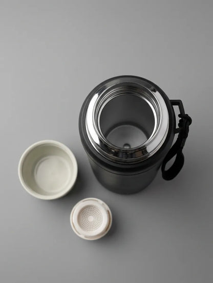 Double-Wall Vacuum Insulated Stainless Steel Thermos Flask Cum Water Bottle