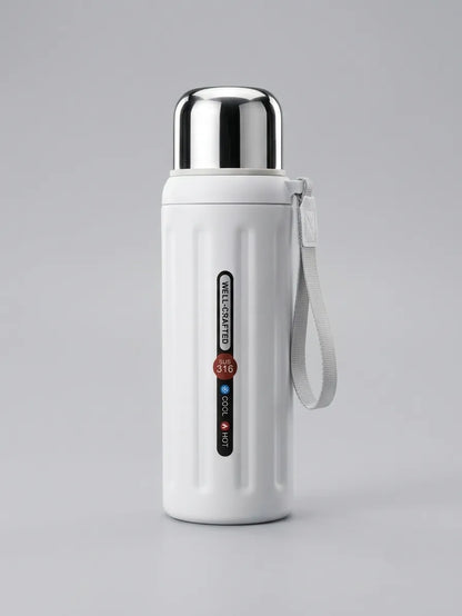 Double-Wall Vacuum Insulated Stainless Steel Thermos Flask Cum Water Bottle