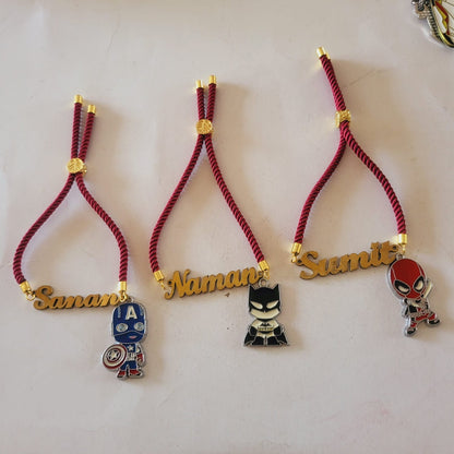 HOK Personalised Name Rakhi Bracelet with your favourite cartoon