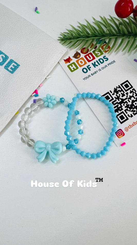 HOK Beautiful Bow Bracelet for Girls - Set of 2 pcs