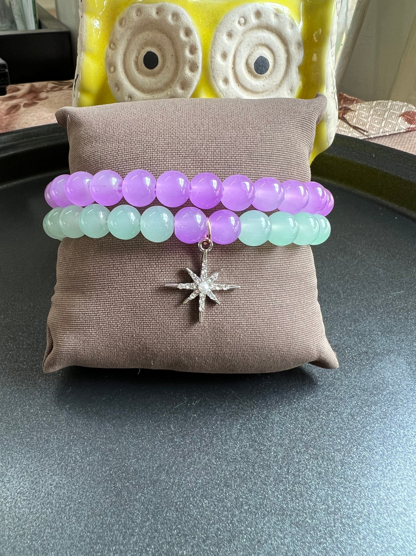 Star and Moon Charm Stack Bracelet