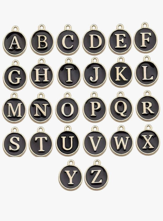 HOK Enamel Alphabet Charm - Black