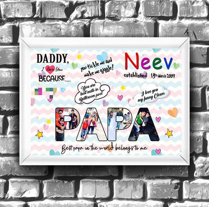 Personalised Father’s Day Wooden Frame