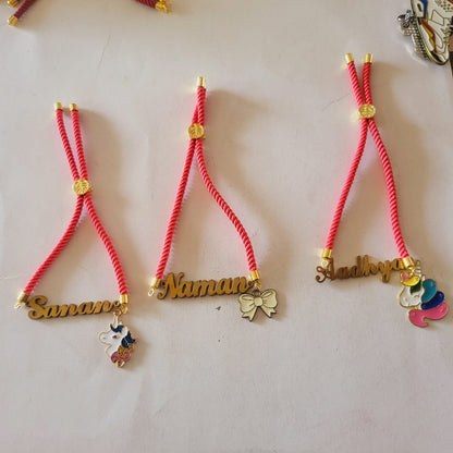 HOK Personalised Name Rakhi Bracelet with your favourite cartoon