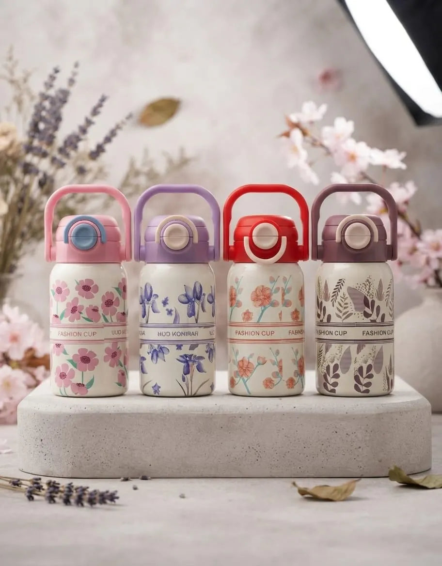 Floral Insulated Dual Opening Bottle